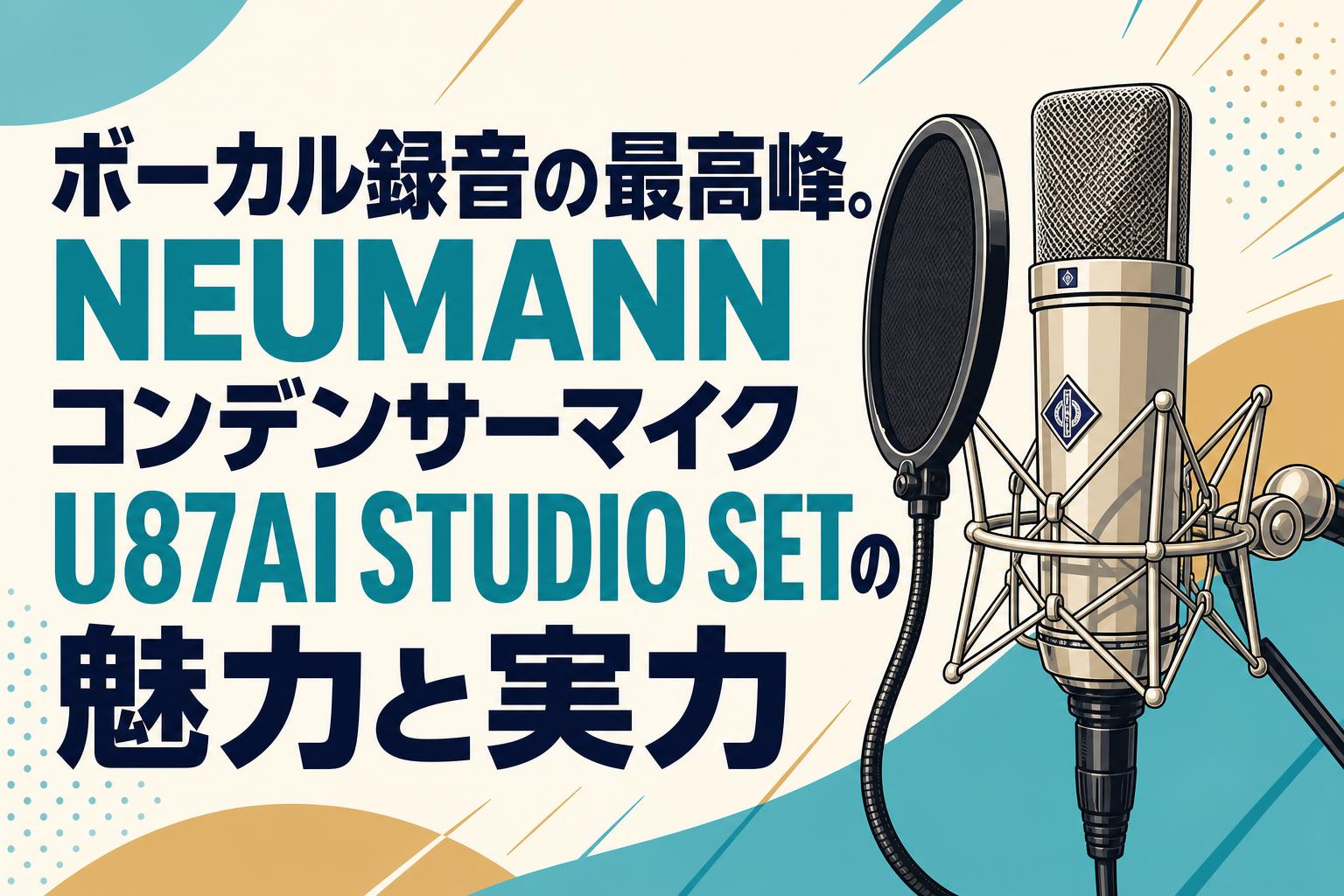 ボーカル録音の最高峰。NEUMANN コンデンサーマイク U87AI STUDIO SET