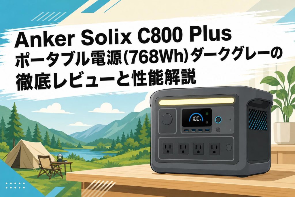 Anker Solix C800 Plus ポータブル電源(768Wh)ダークグレーの徹底