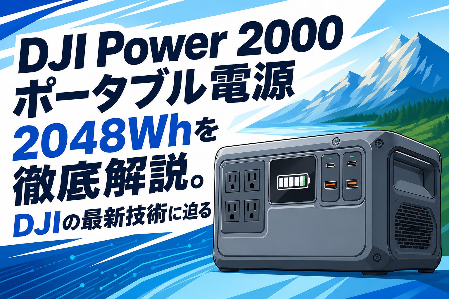 DJI Power 2000 ポータブル電源 2048Whを徹底解説。DJIの最新技術に