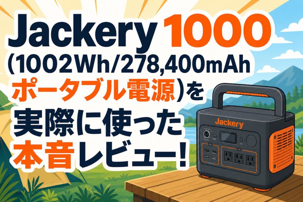 Jackery1000ポータブル電源 大容量 278400mAh/1002Wh 高速充電に対応、容量1002Whの「Jackery ポータブル電源 1000 Pro