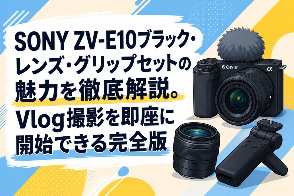 SONY ZV-E10ブラック・レンズ・グリップセットの魅力を徹底解説。Vlog