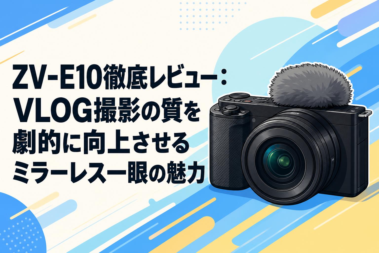 ZV-E10徹底レビュー：VLOG撮影の質を劇的に向上させるミラーレス一眼の 