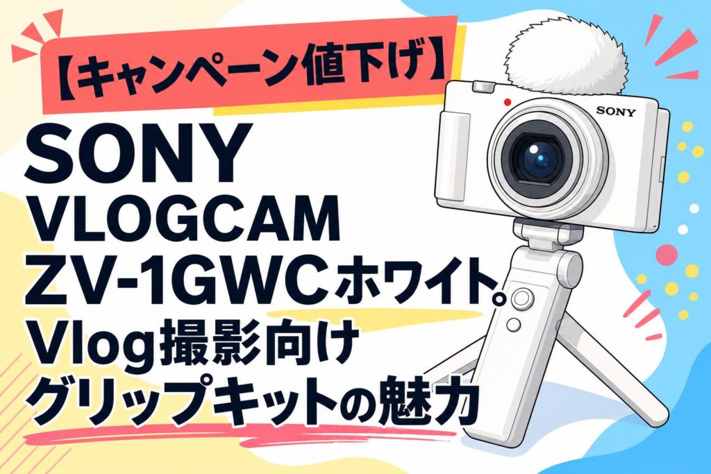キャンペーン値下げ】SONY VLOGCAM ZV-1GWCホワイト。Vlog撮影向け