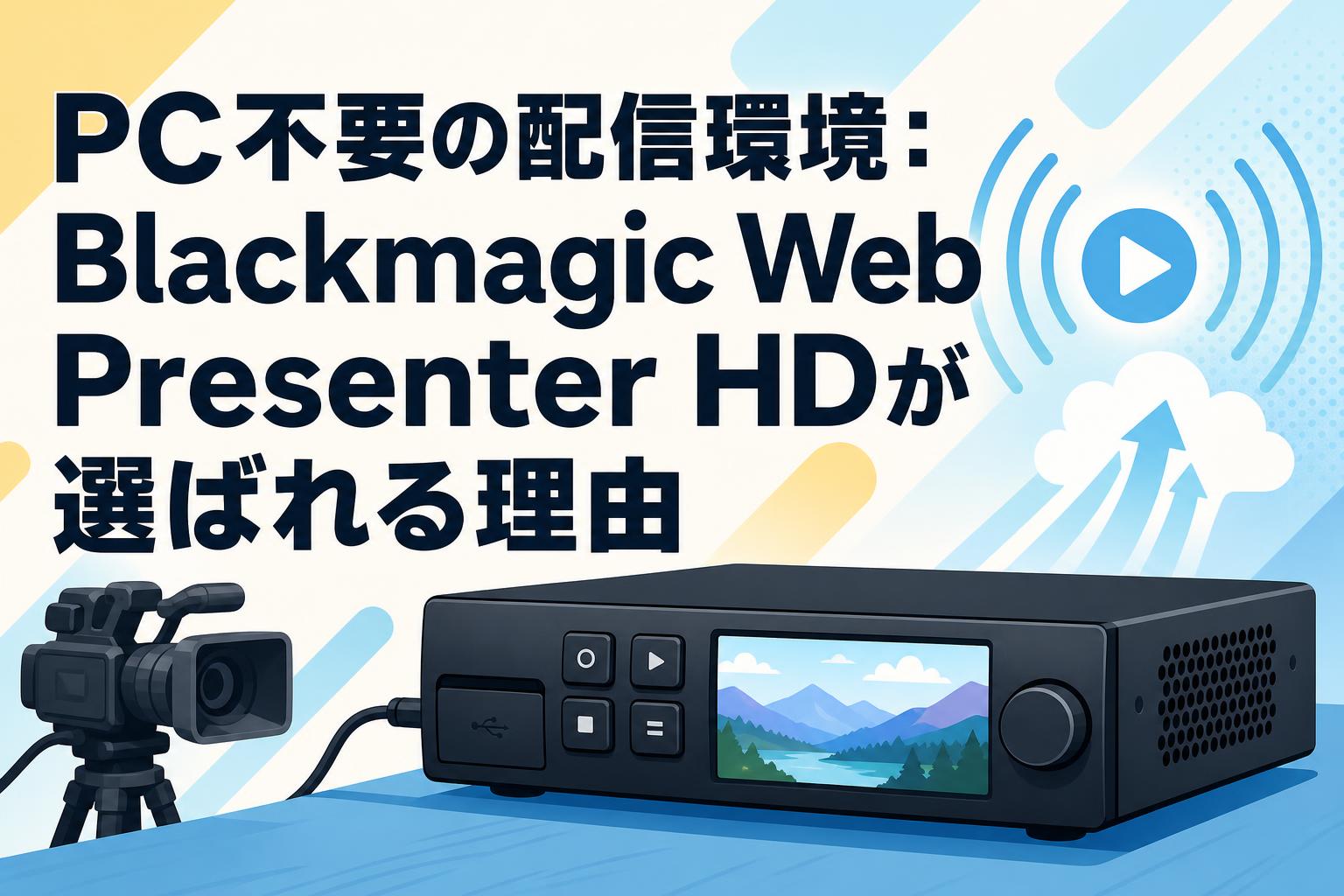 PC不要の配信環境：Blackmagic Web Presenter HDが選ばれる理由