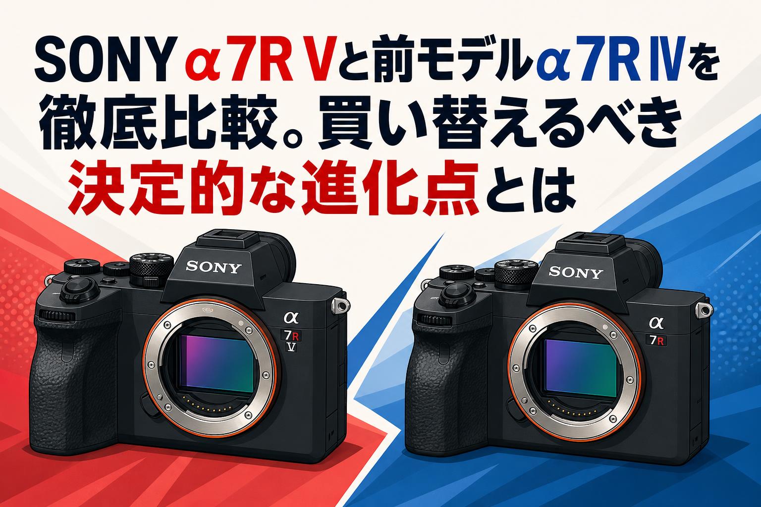 SONY α7R Vと前モデルα7R IVを徹底比較。買い替えるべき決定的な進化点