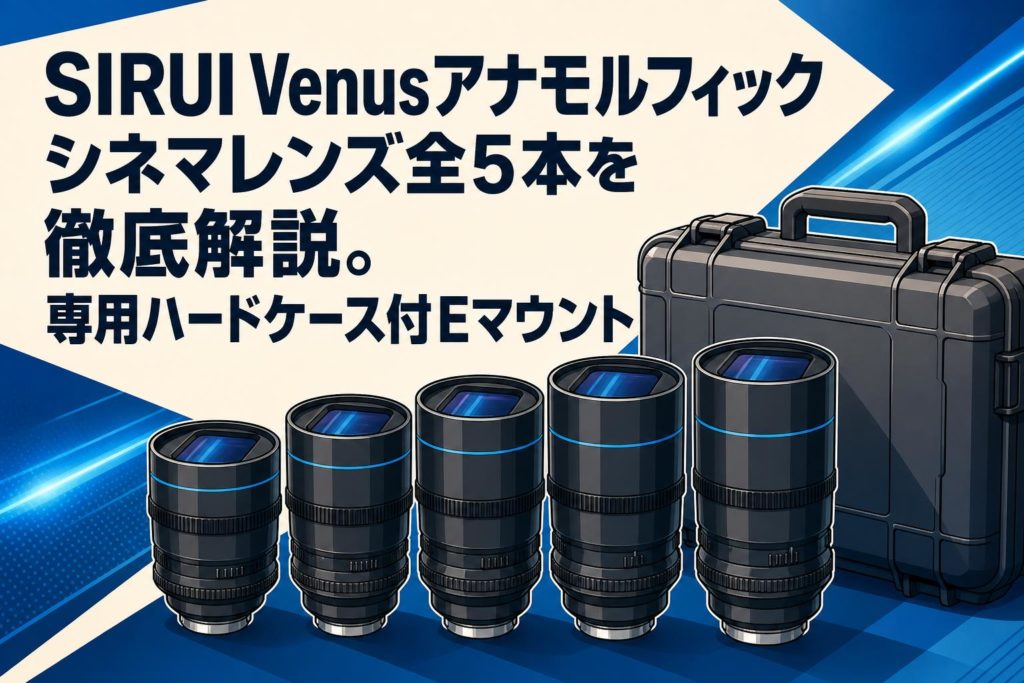 SIRUI Venusアナモルフィックシネマレンズ全5本を徹底解説。専用ハード