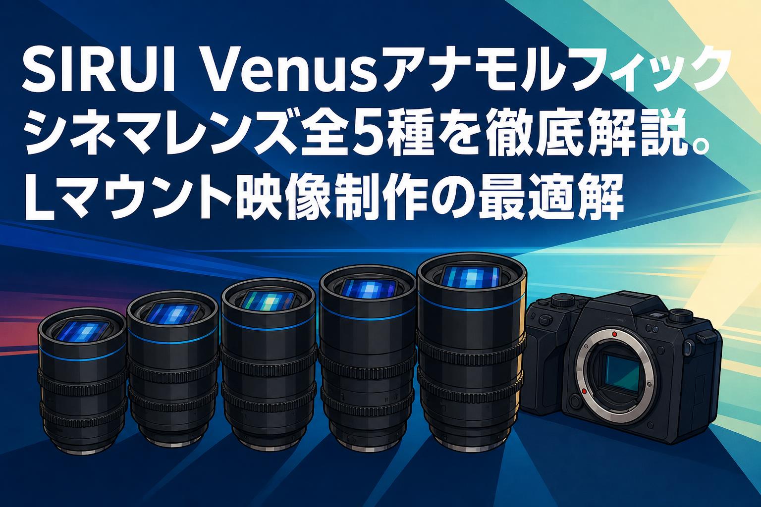 SIRUI Venusアナモルフィックシネマレンズ全5種を徹底解説。Lマウント