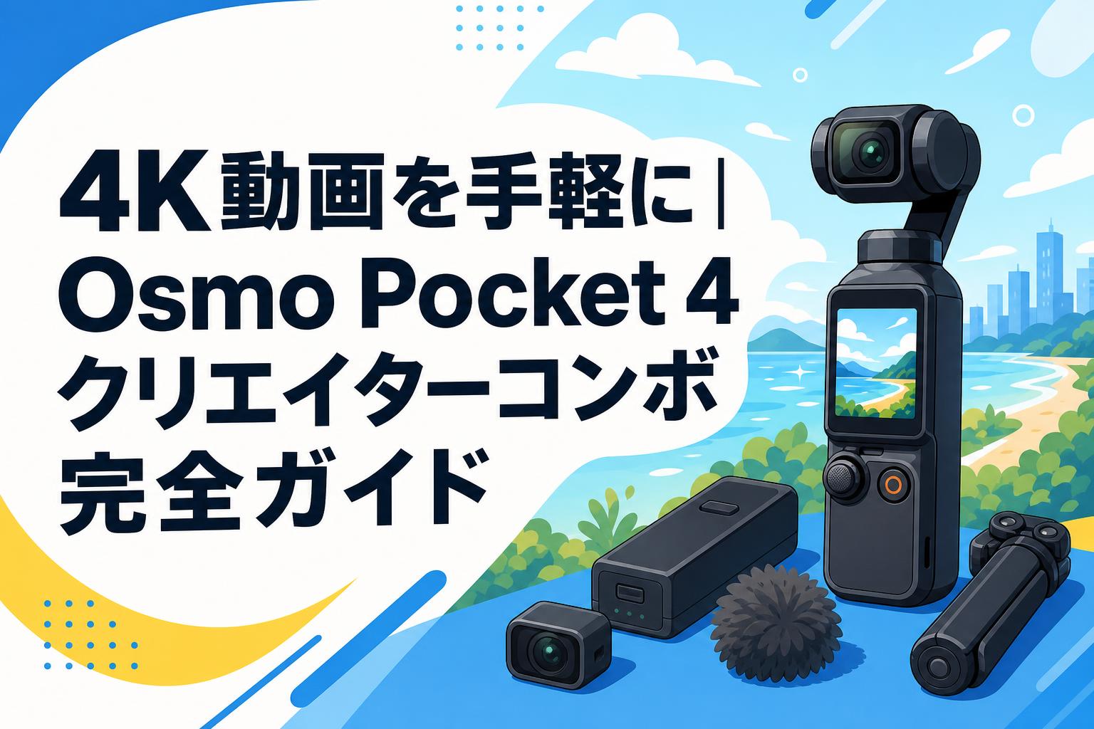 4K動画を手軽に｜Osmo Pocket 4クリエイターコンボ完全ガイド | PANDA
