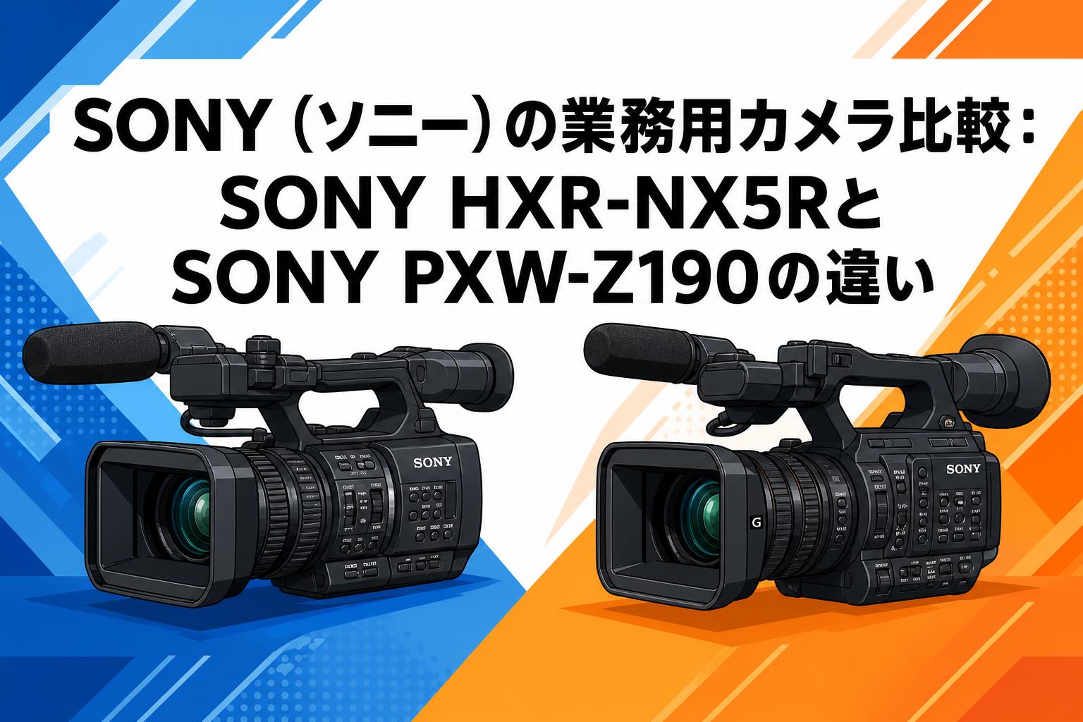 SONY（ソニー）の業務用カメラ比較：SONY HXR-NX5RとSONY PXW-Z190の