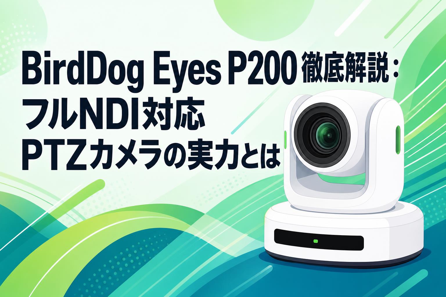 BirdDog Eyes P200徹底解説：フルNDI対応PTZカメラの実力とは | PANDA