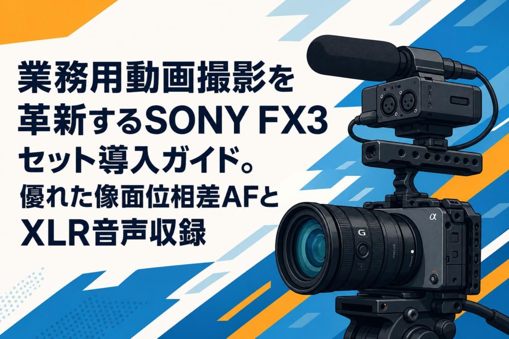 業務用動画撮影を革新するSONY FX3セット導入ガイド。優れた像面位相差