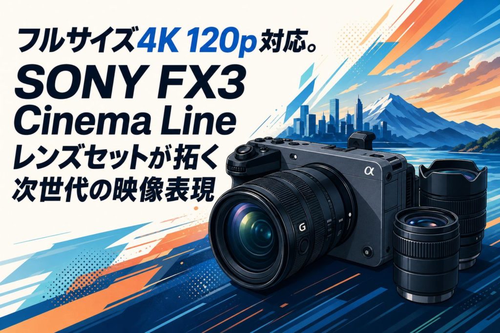 フルサイズ4K 120p対応。SONY FX3 Cinema Lineレンズセットが拓く次