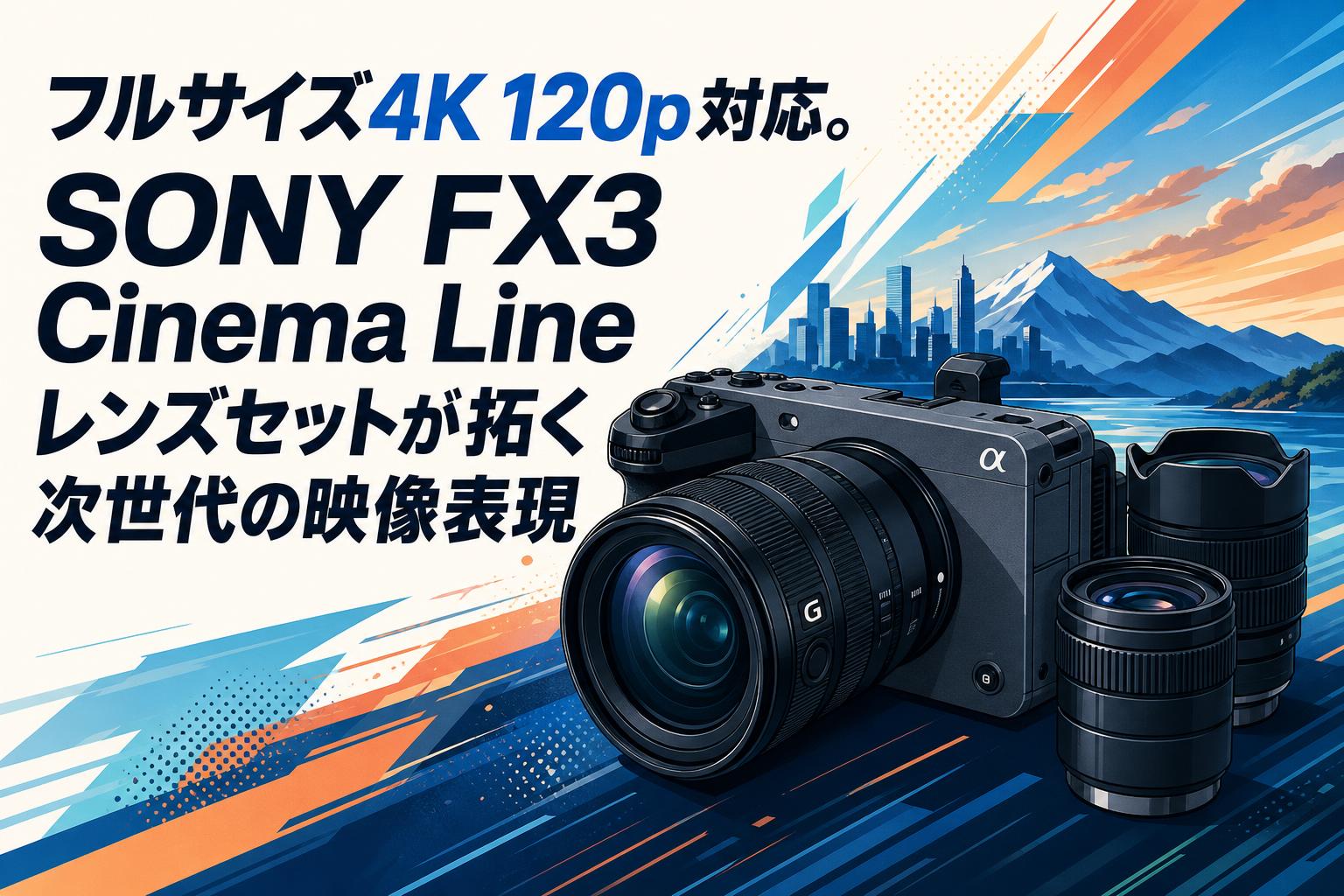 フルサイズ4K 120p対応。SONY FX3 Cinema Lineレンズセットが拓く次
