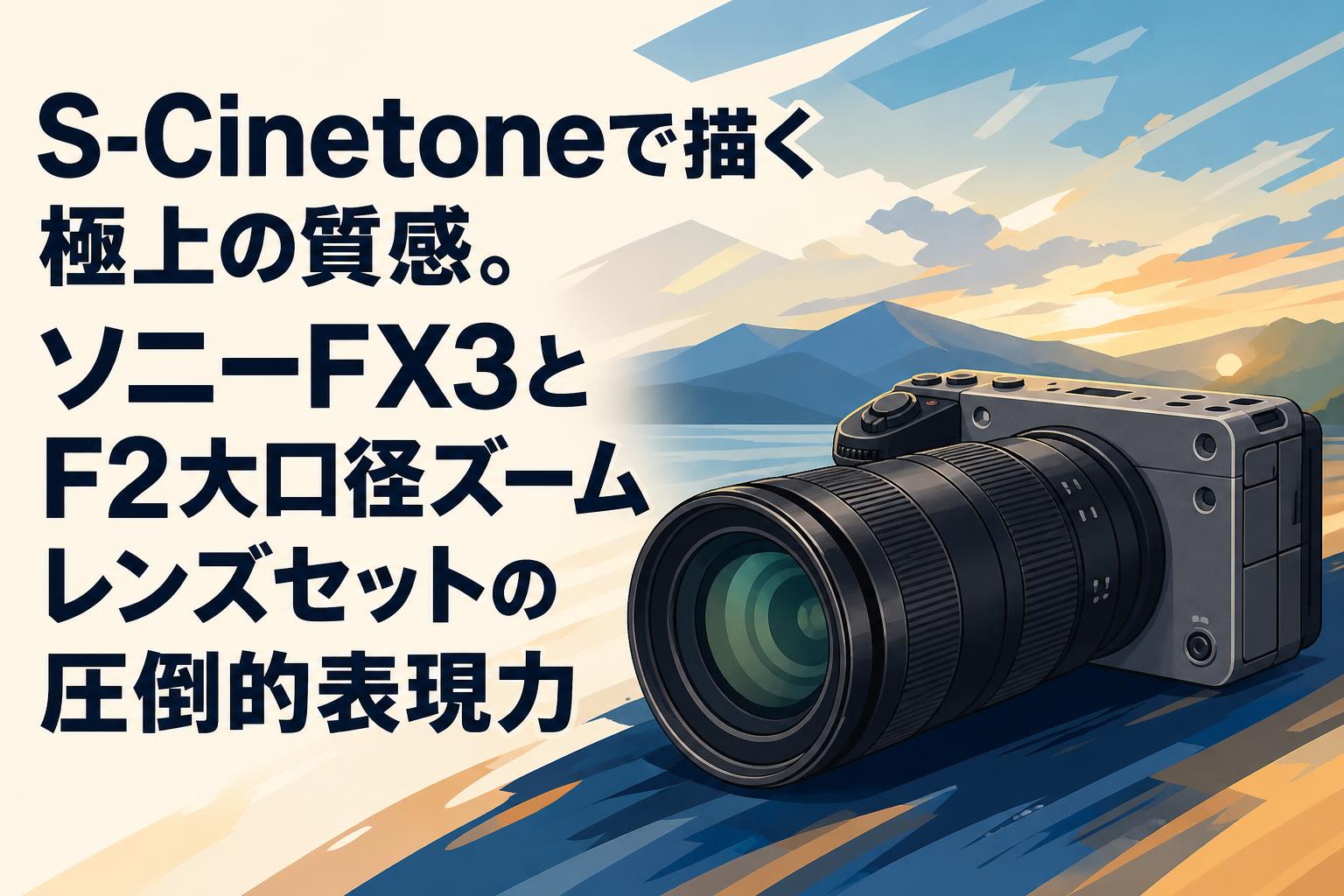 S-Cinetoneで描く極上の質感。ソニーFX3とF2大口径ズームレンズセット