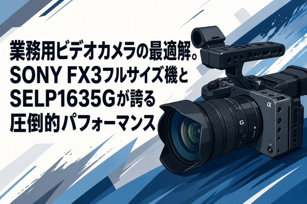 ソニー 4K ビデオカメラ プロ(業務用) 業務用ビデオカメラの最適解。SONY FX3フルサイズ機とSELP1635Gが誇る