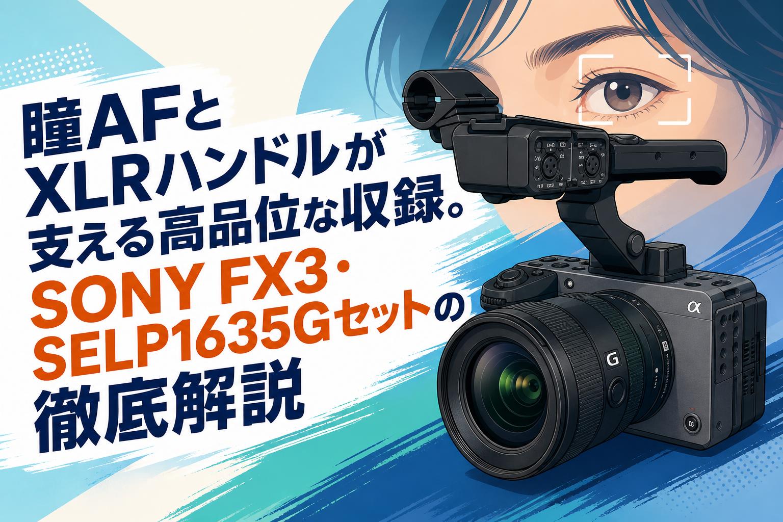 瞳AFとXLRハンドルが支える高品位な収録。SONY FX3・SELP1635Gセットの