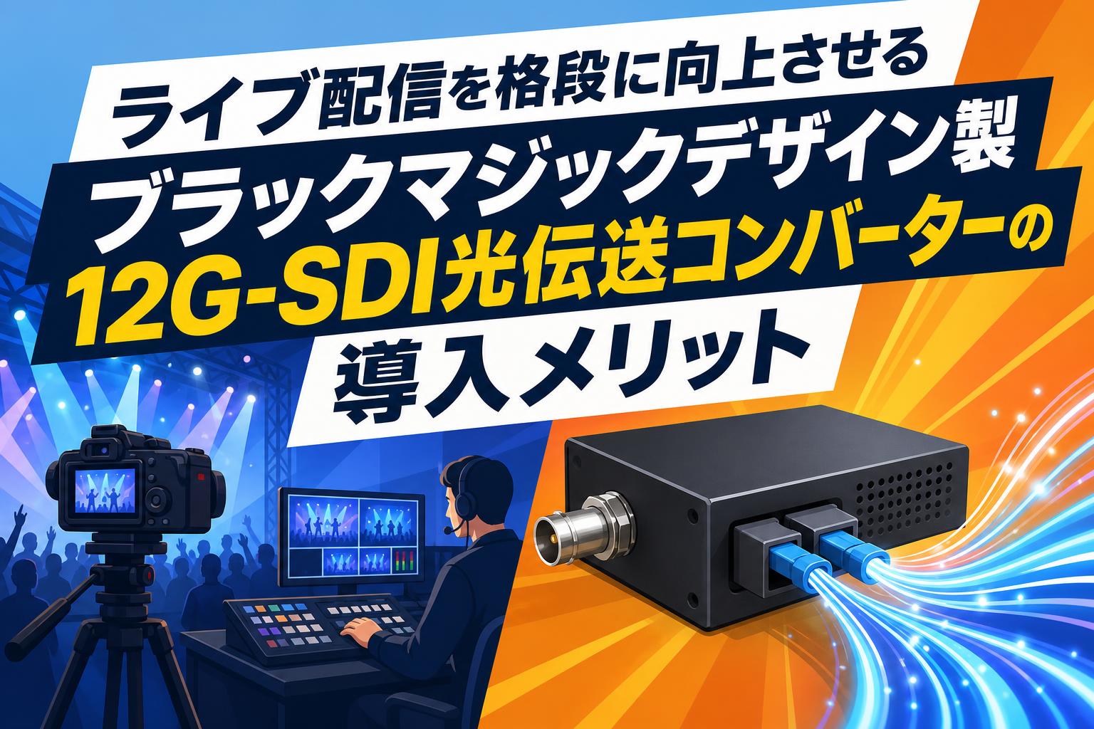 ライブ配信を格段に向上させるブラックマジックデザイン製12G-SDI光