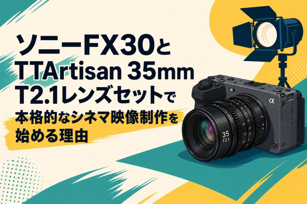ソニーFX30とTTArtisan 35mm T2.1レンズセットで本格的なシネマ映像