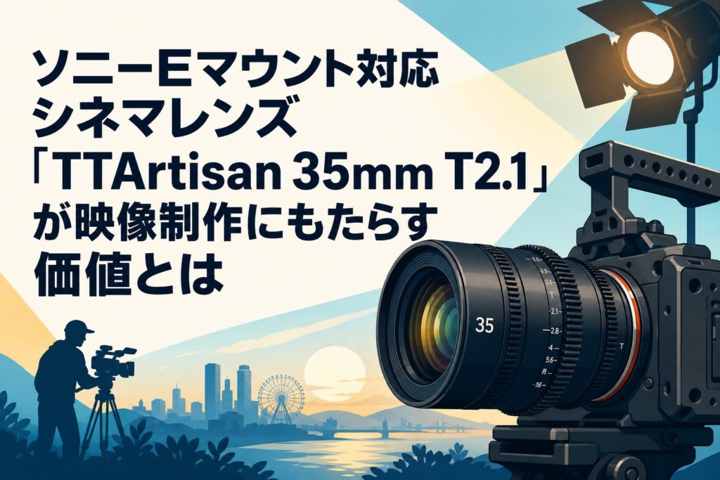 ソニーeマウント 使い捨てカメラレンズ @shun_tessch Pro版 ソニーEマウント対応シネマレンズ「TTArtisan 35mm T2.1」が映像制作に
