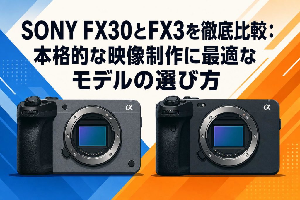 SONY FX30とFX3を徹底比較：本格的な映像制作に最適なモデルの選び方