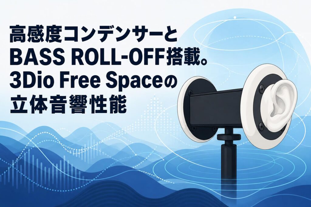 高感度コンデンサーとBASS ROLL-OFF搭載。3Dio Free Spaceの立体音響