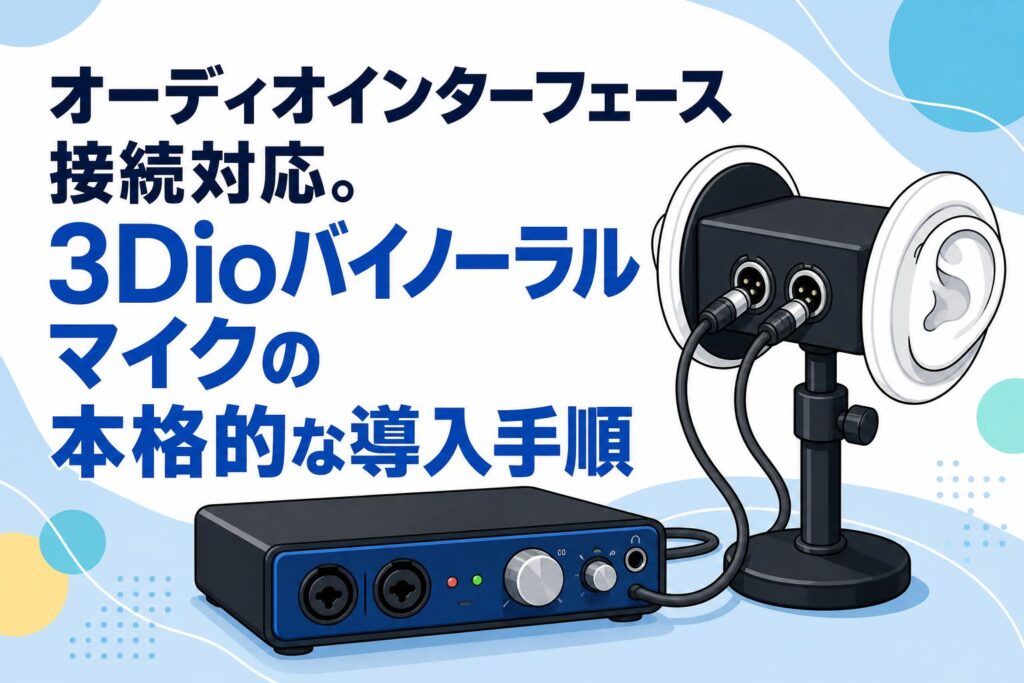 オーディオインターフェース接続対応。3Dioバイノーラルマイクの本格的