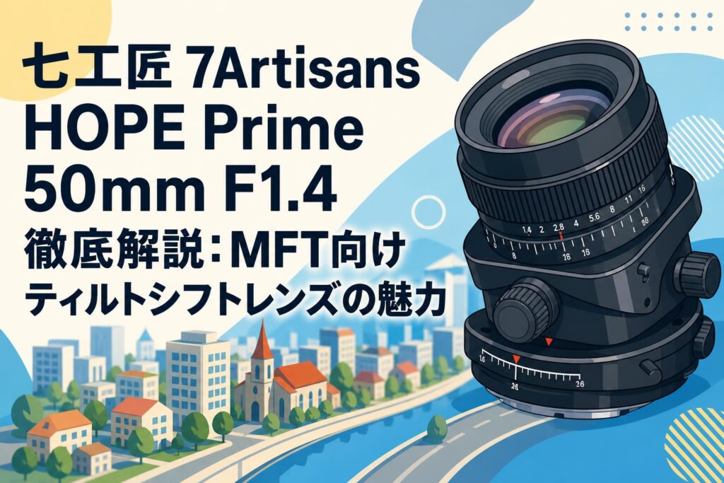 サトヨ出品 七工匠 7Artisans HOPE Prime 50mm F1.4 徹底解説：MFT向けティルト