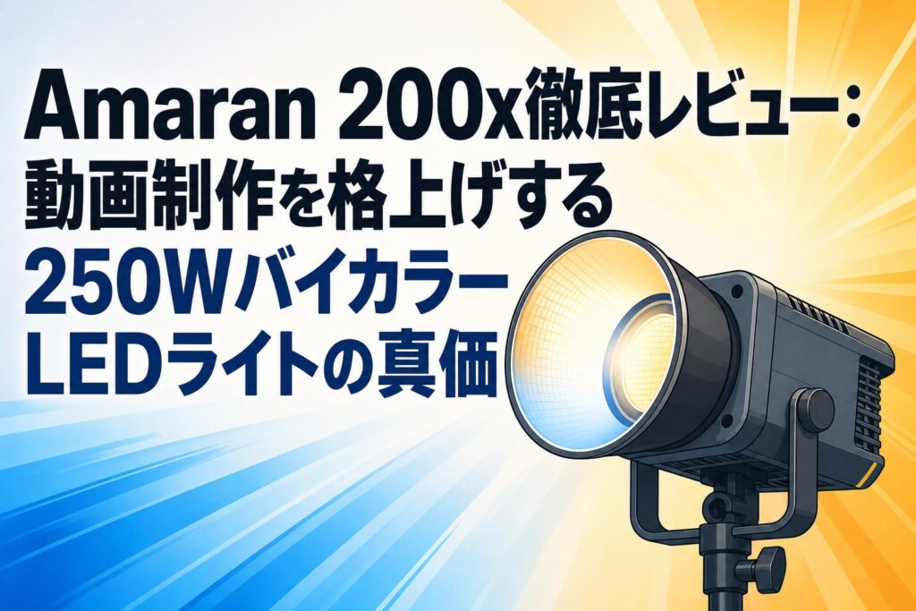 Amaran 200x徹底レビュー：動画制作を格上げする250WバイカラーLED