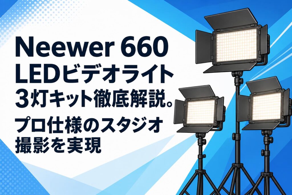 Neewer 660 LEDビデオライト3灯キット徹底解説。プロ仕様のスタジオ