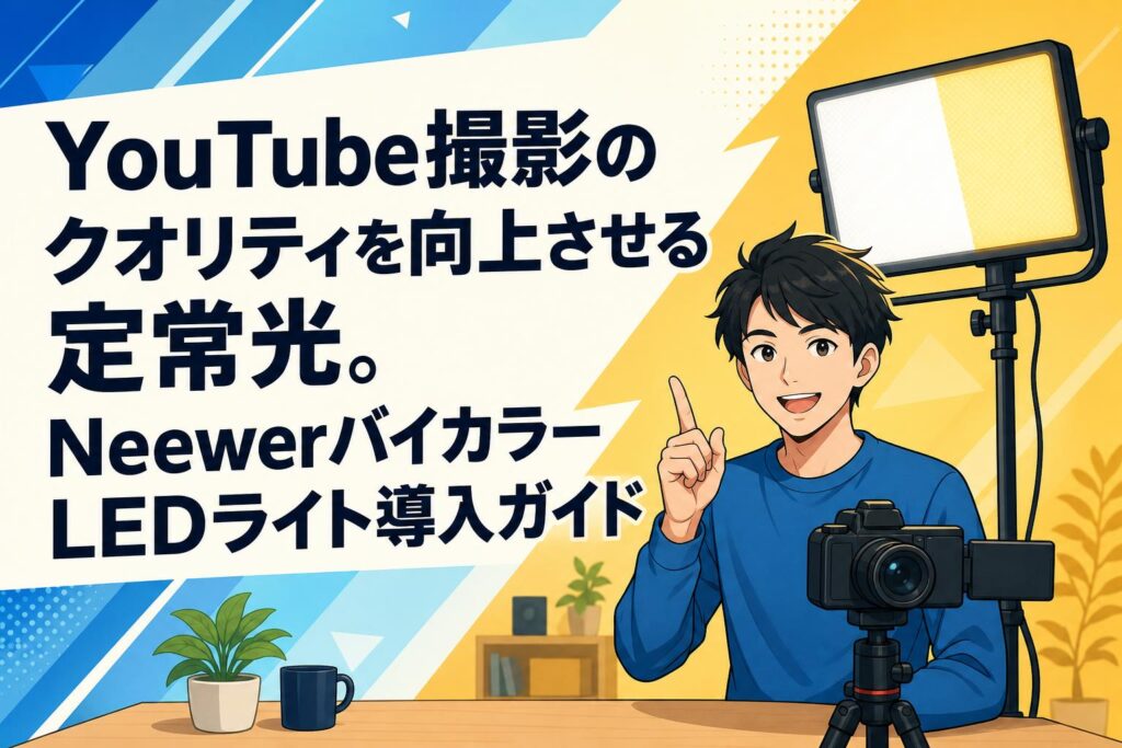 YouTube撮影のクオリティを向上させる定常光。NeewerバイカラーLED