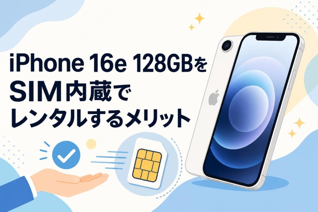 iPhone 16e 128GBをSIM内蔵でレンタルするメリット | PANDA TIMES