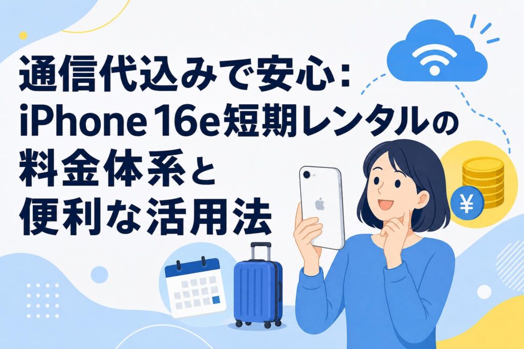 通信代込みで安心：iPhone 16e短期レンタルの料金体系と便利な活用法