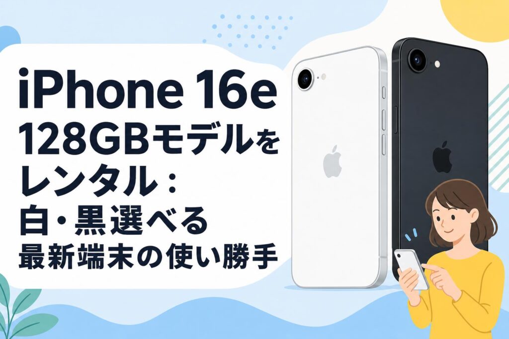 iPhone 16e 128GBモデルをレンタル：白・黒選べる最新端末の使い勝手