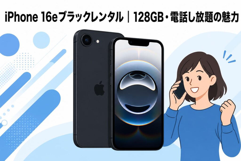 iPhone 16eブラックレンタル｜128GB・電話し放題の魅力 | PANDA TIMES