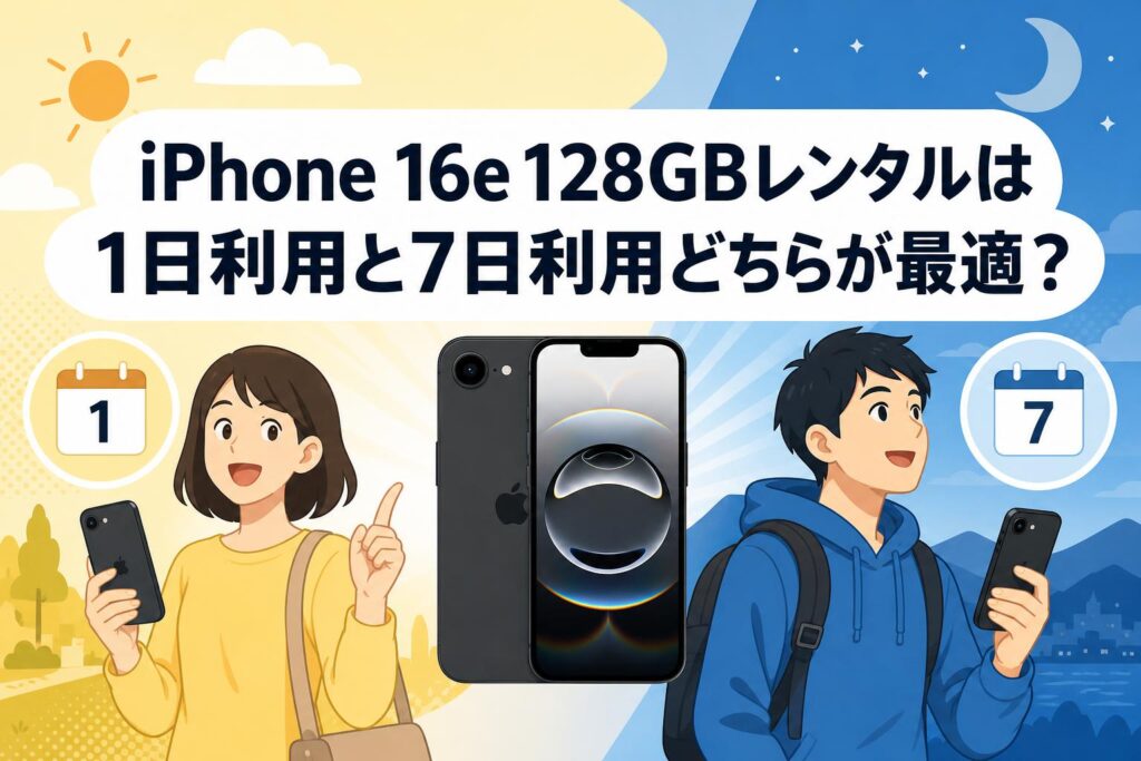 iPhone 16e 128GBレンタルは1日利用と7日利用どちらが最適？ | PANDA