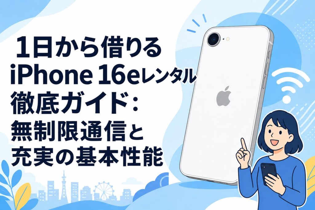 1日から借りるiPhone 16eレンタル徹底ガイド：無制限通信と充実の基本