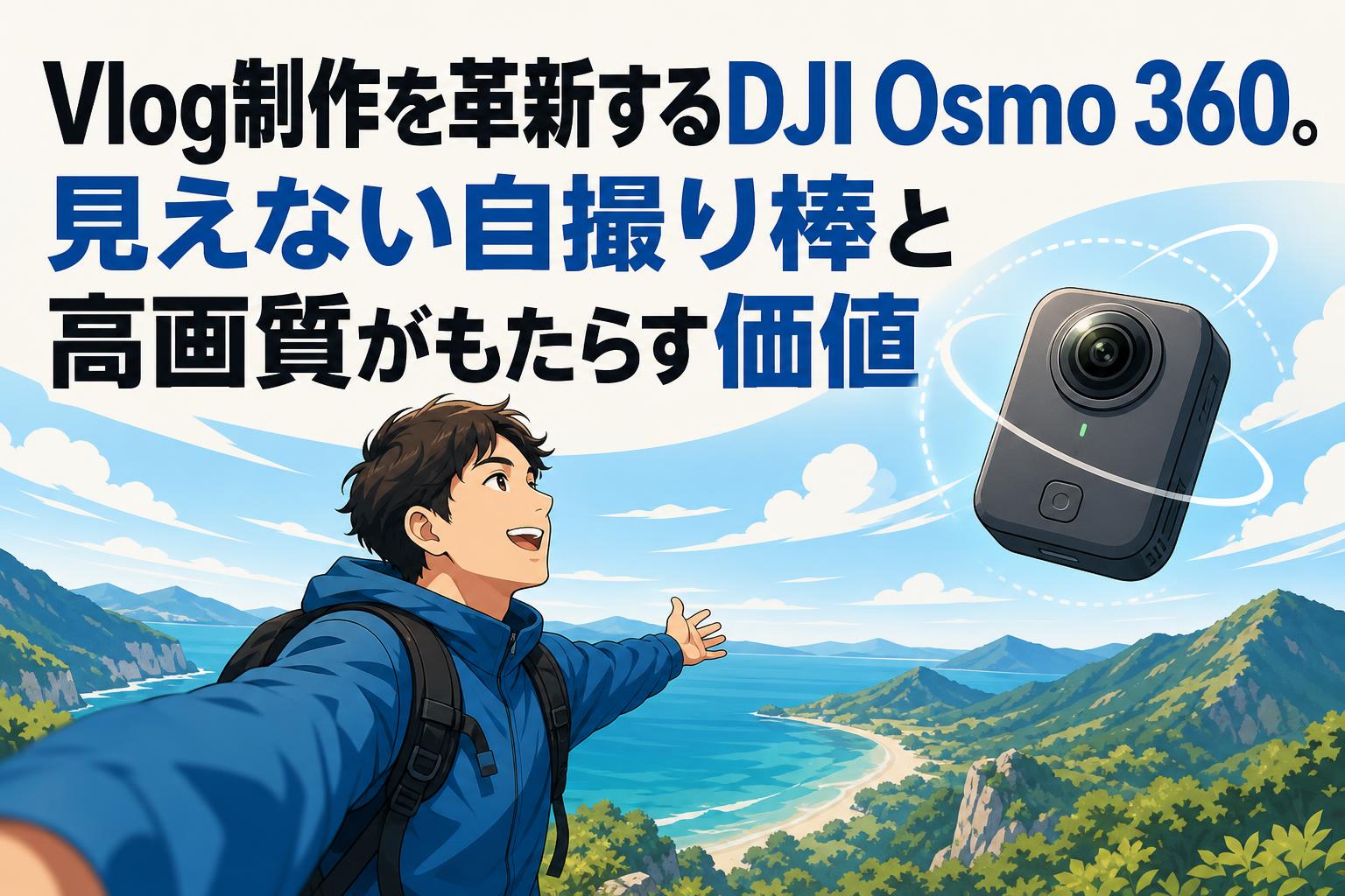 Vlog制作を革新するDJI Osmo 360。見えない自撮り棒と高画質がもたらす 