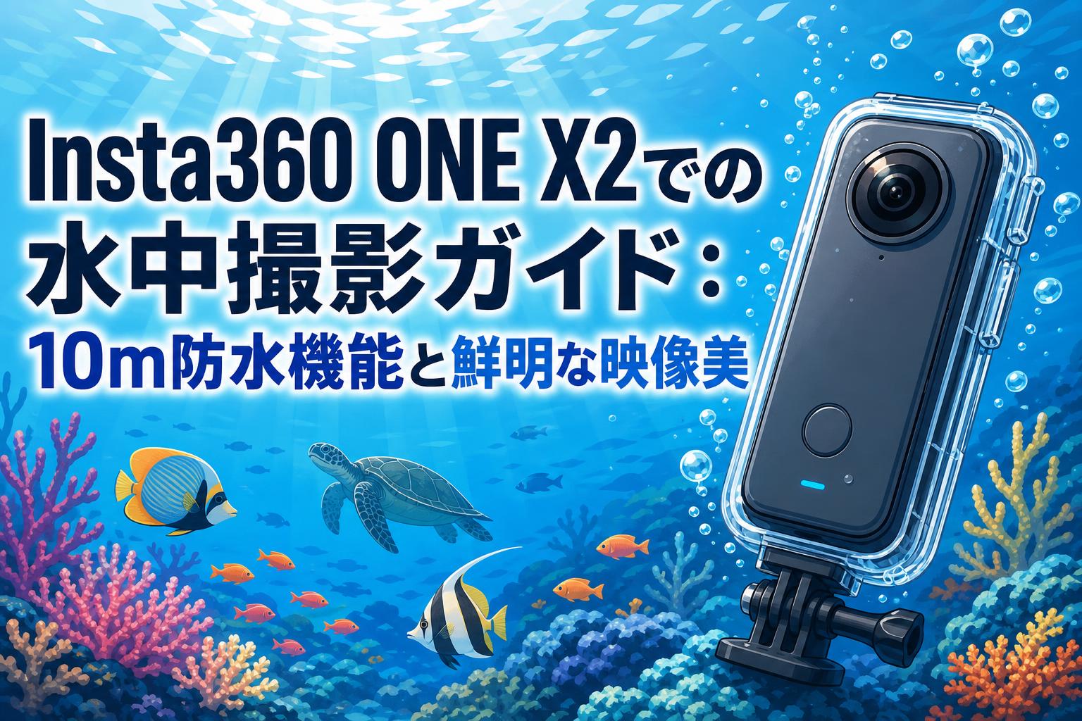 Insta360 ONE X2での水中撮影ガイド：10m防水機能と鮮明な映像美