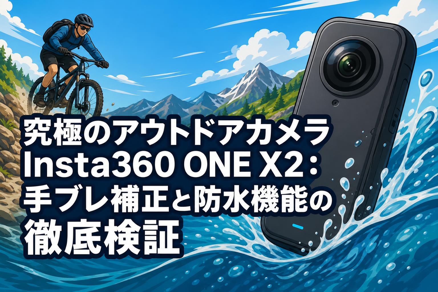 究極のアウトドアカメラInsta360 ONE X2：手ブレ補正と防水機能の徹底 