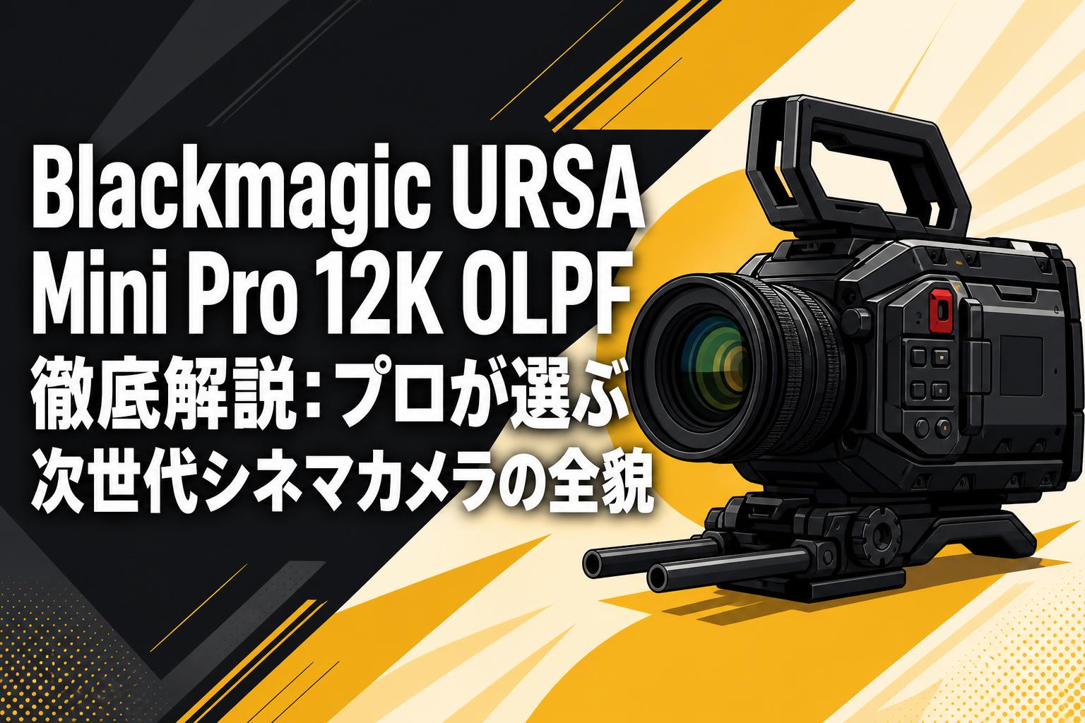 Blackmagic URSA Mini Pro 12K OLPF徹底解説：プロが選ぶ次世代シネマ