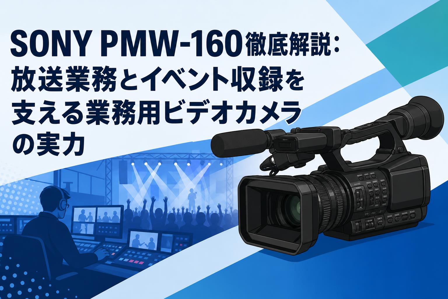 SONY PMW-160徹底解説：放送業務とイベント収録を支える業務用ビデオ