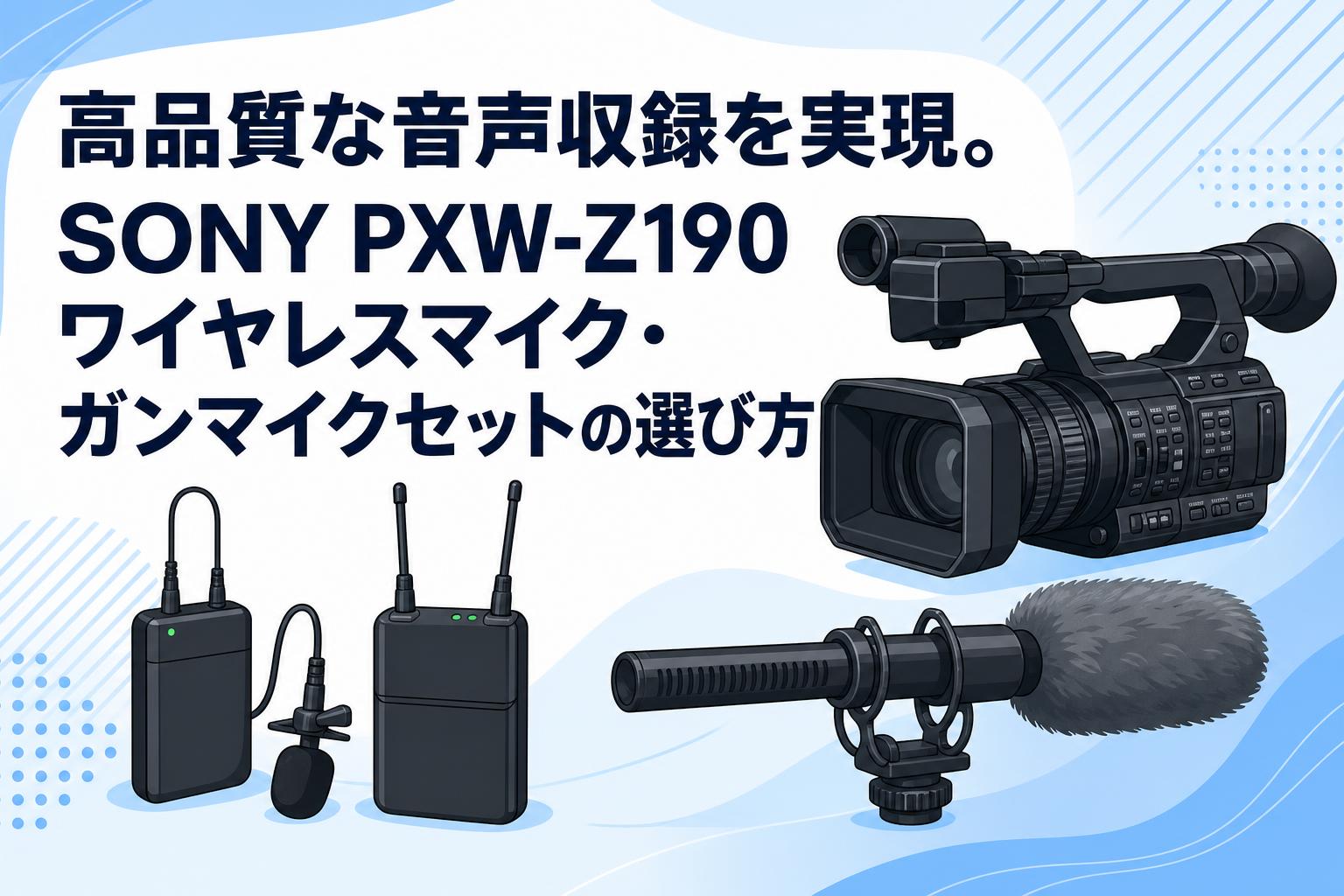 高品質な音声収録を実現。SONY PXW-Z190ワイヤレスマイク・ガンマイク