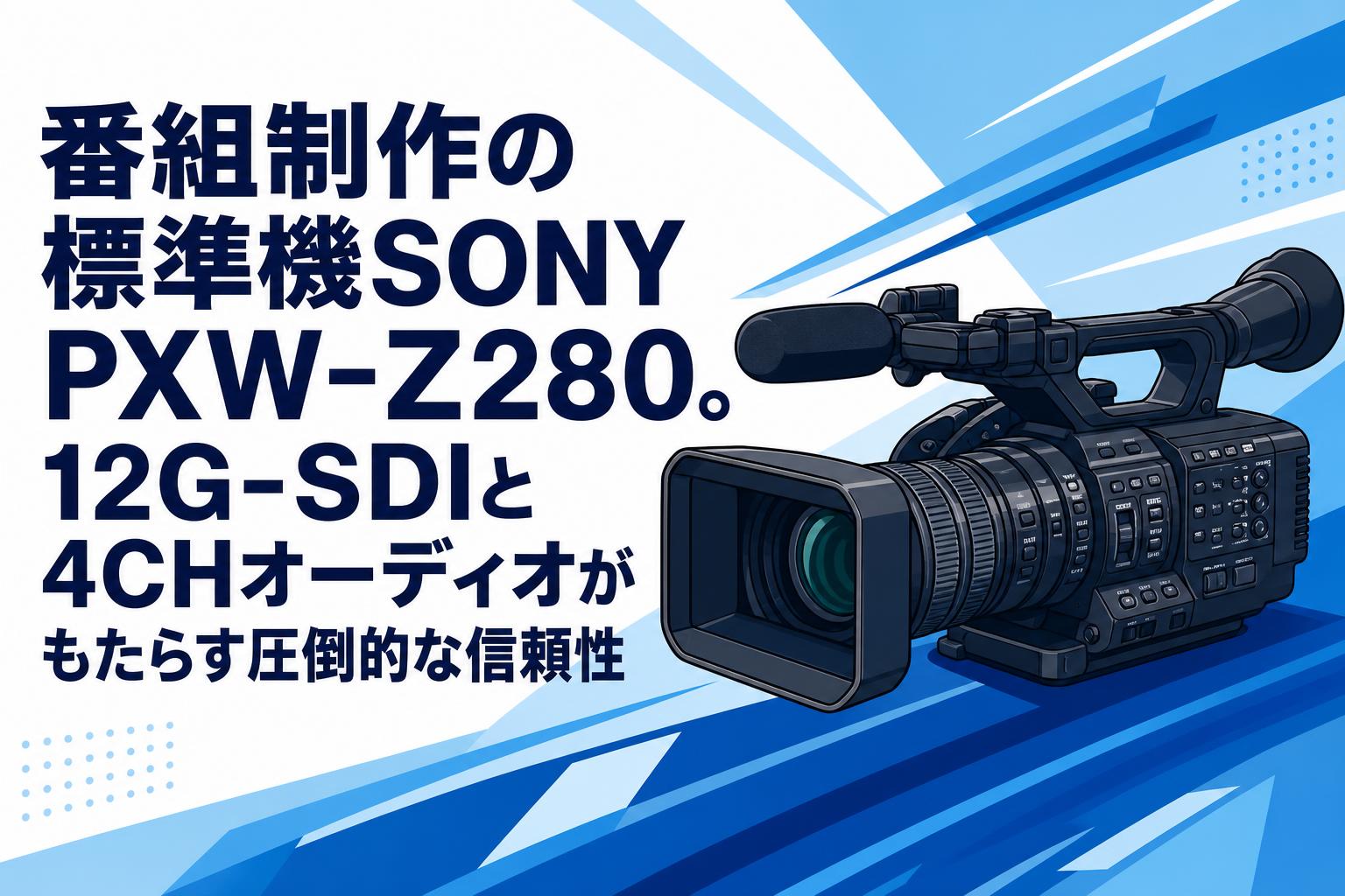 番組制作の標準機SONY PXW-Z280。12G-SDIと4CHオーディオがもたらす