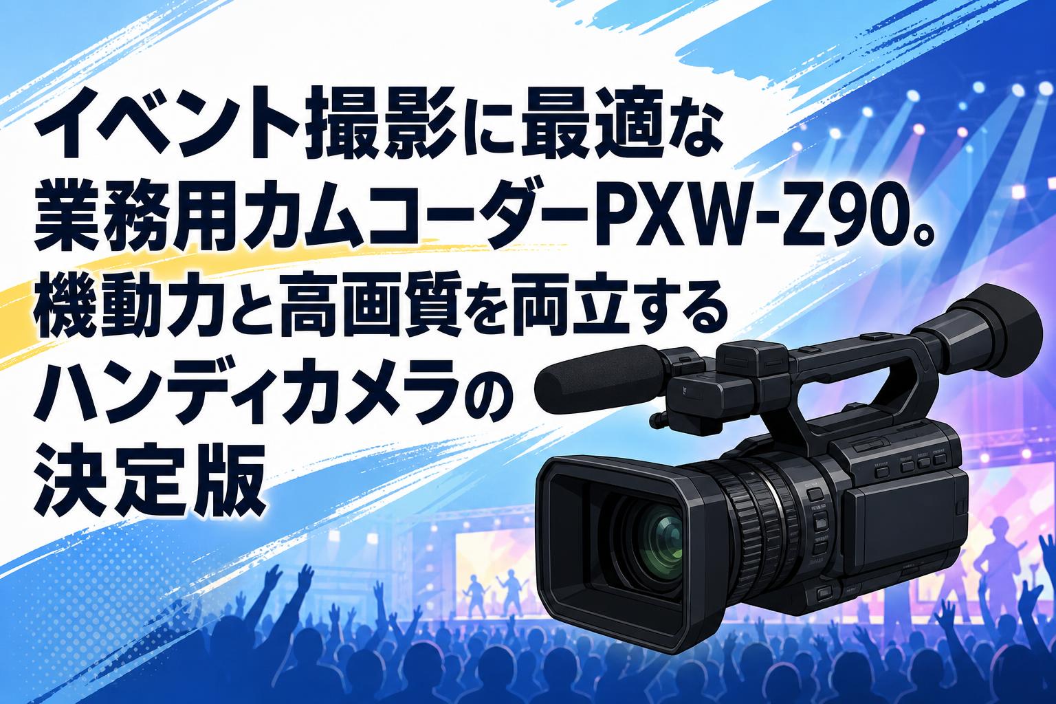 イベント撮影に最適な業務用カムコーダーPXW-Z90。機動力と高画質を