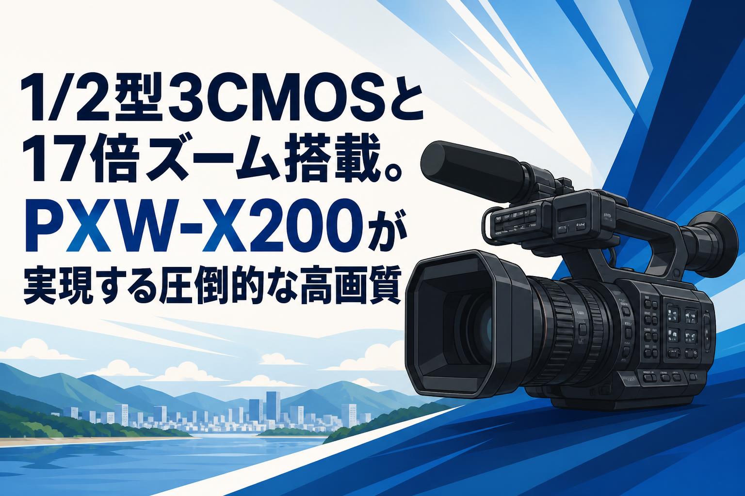 1/2型3CMOSと17倍ズーム搭載。PXW-X200が実現する圧倒的な高画質