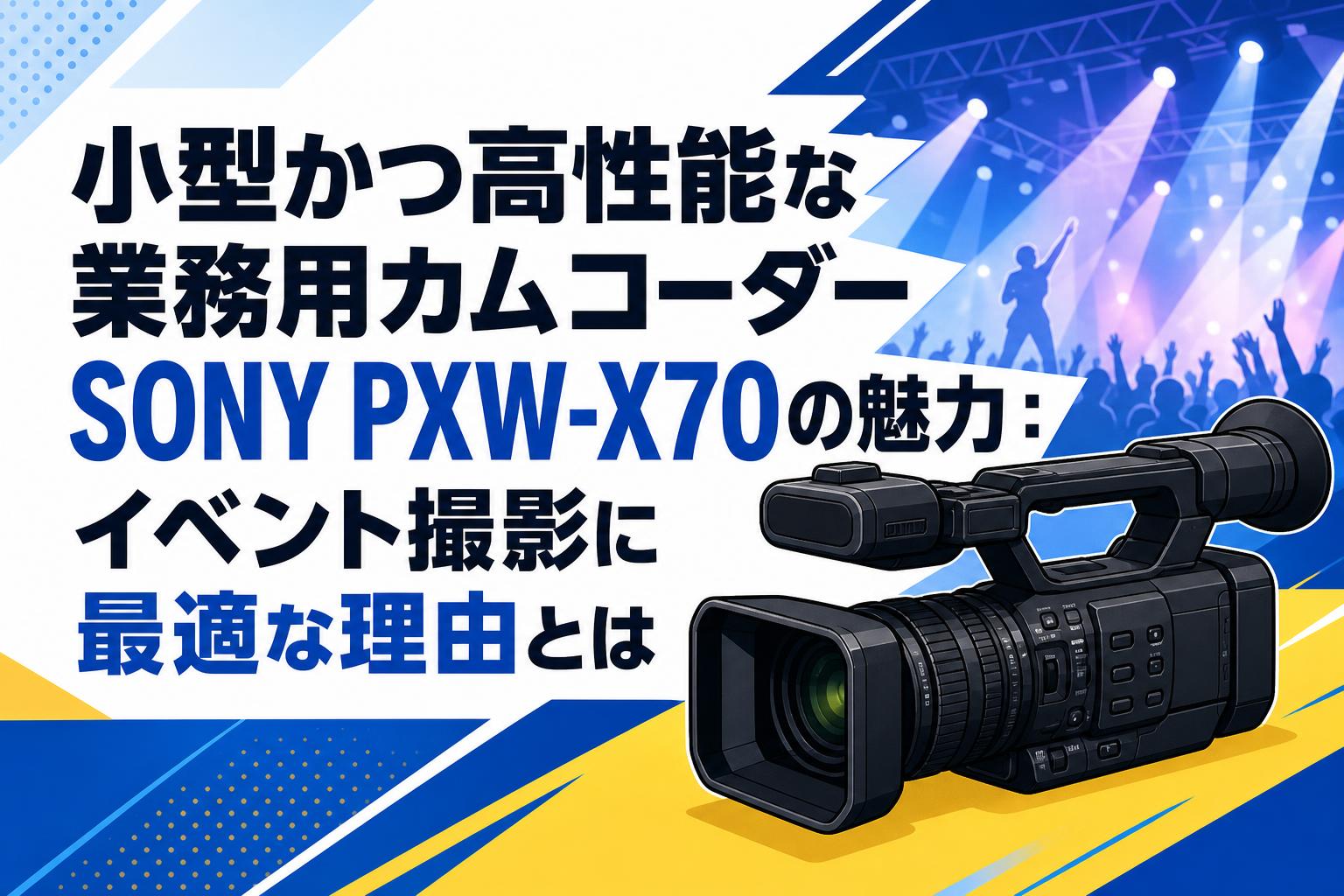 小型かつ高性能な業務用カムコーダーSONY PXW-X70の魅力：イベント撮影