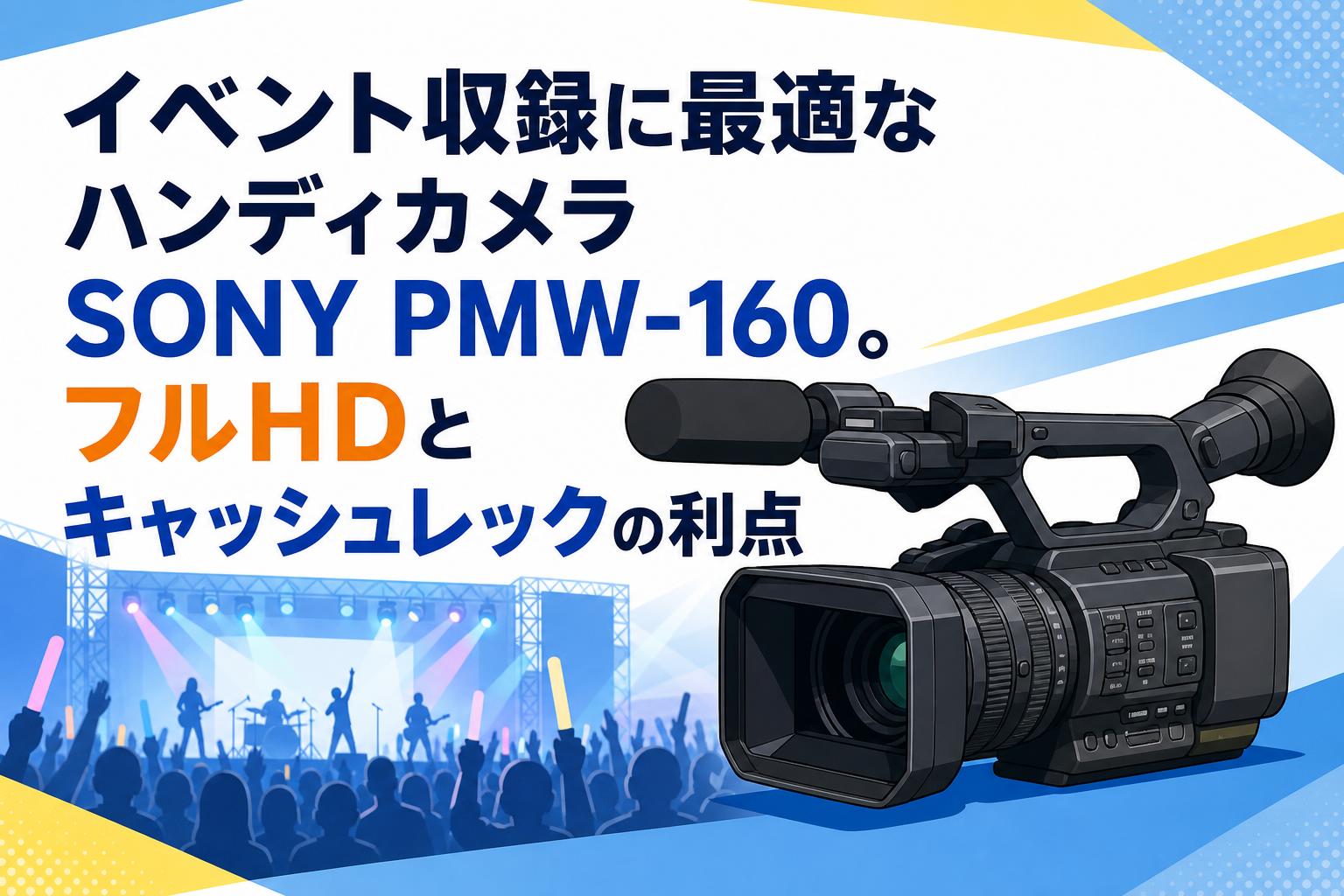 イベント収録に最適なハンディカメラSONY PMW-160。フルHDとキャッシュ