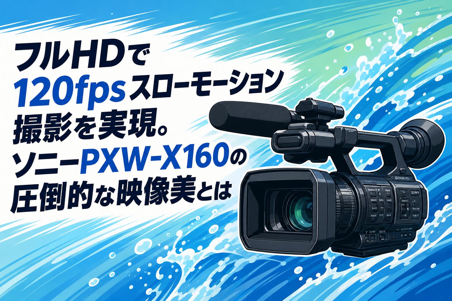 フルHDで120fpsスローモーション撮影を実現。ソニーPXW-X160の圧倒的な