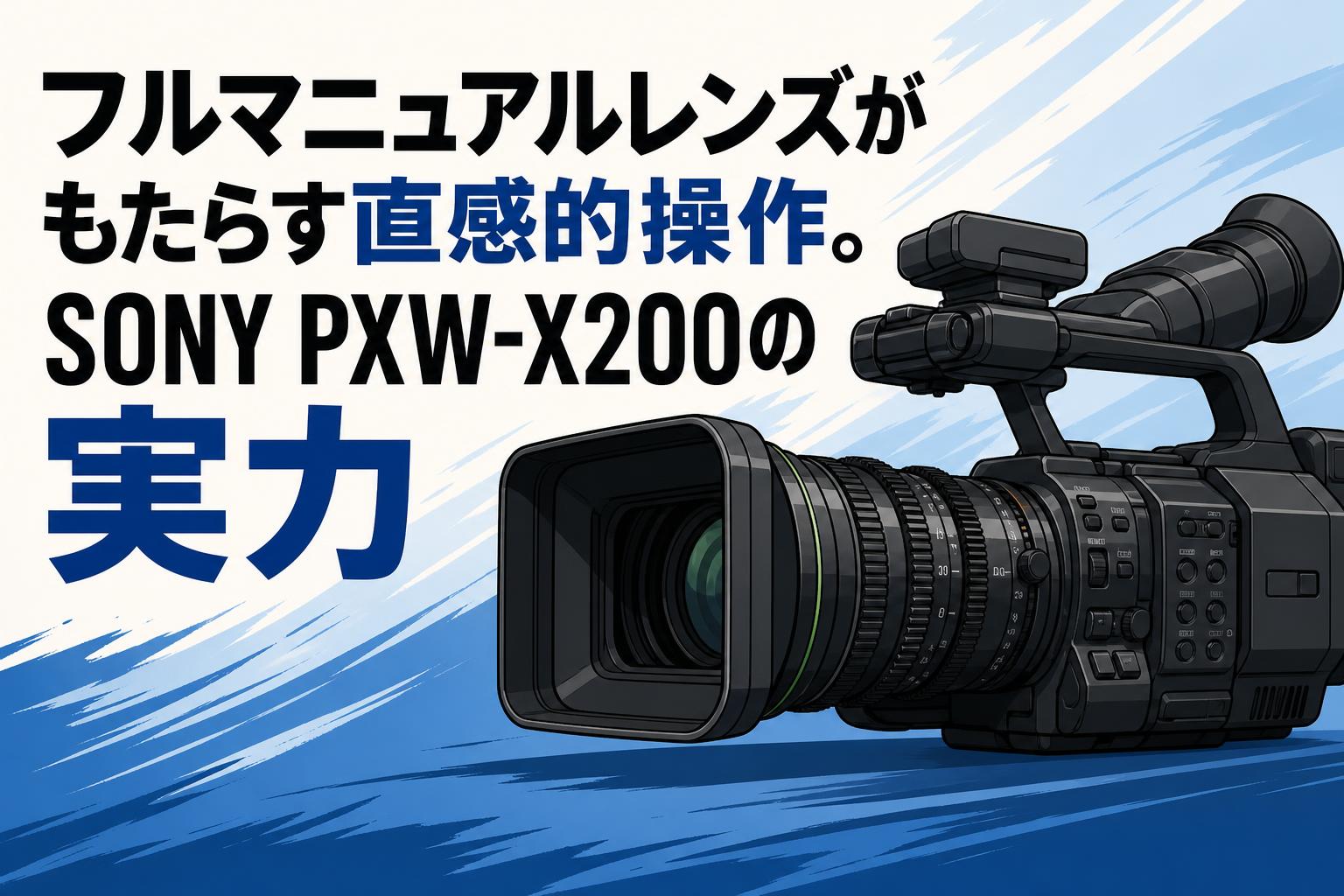 フルマニュアルレンズがもたらす直感的操作。SONY PXW-X200の実力