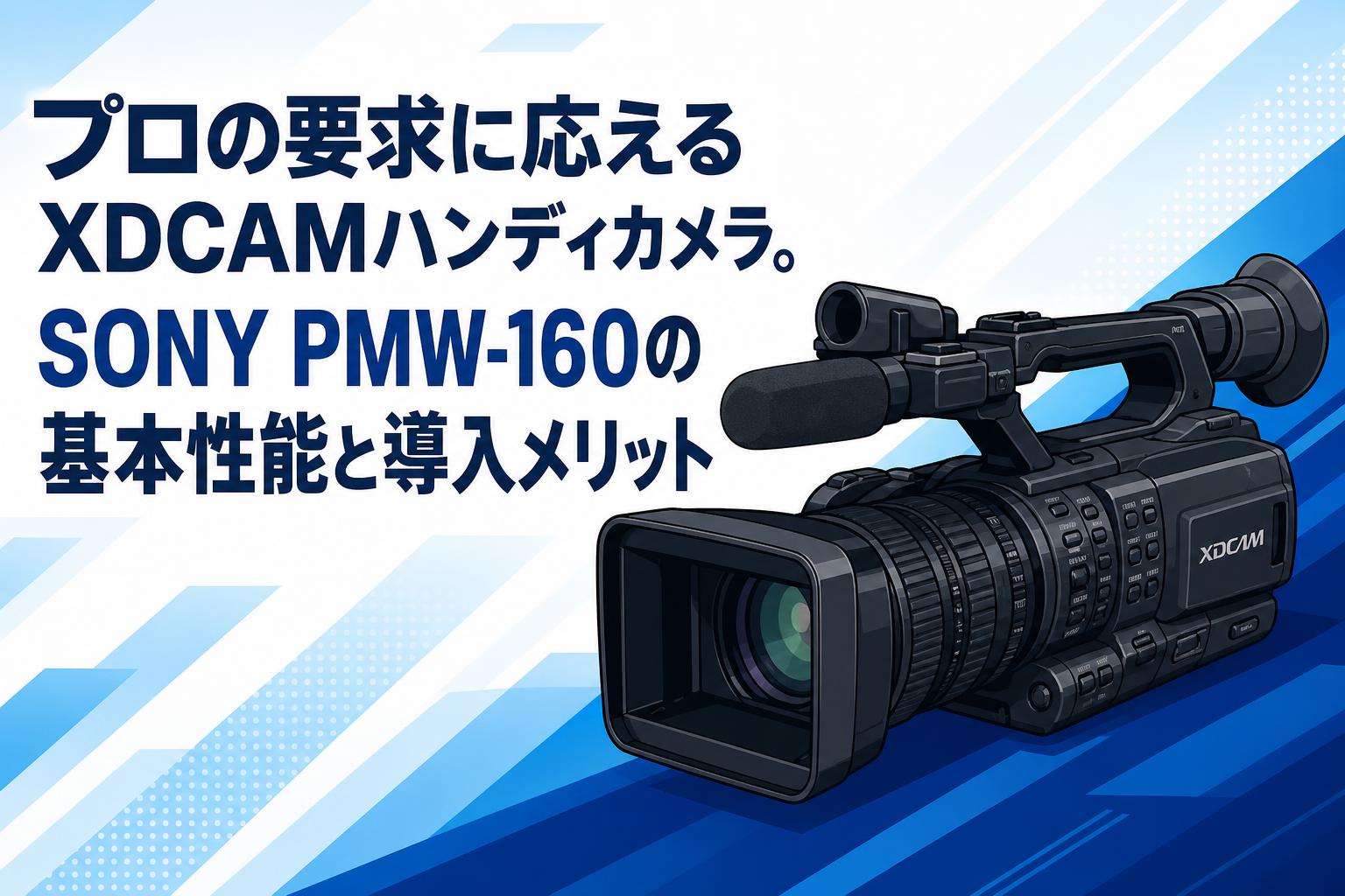 プロの要求に応えるXDCAMハンディカメラ。SONY PMW-160の基本性能と